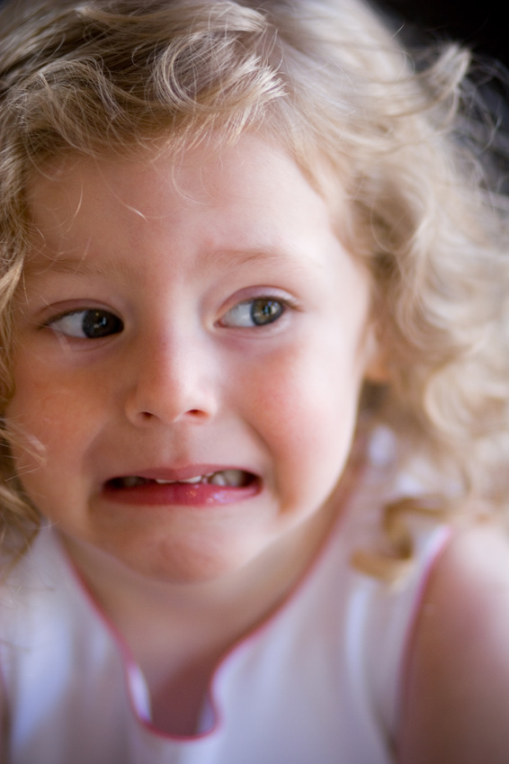 frightened girl